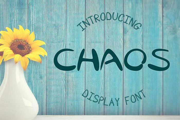 EP Chaos Font poster