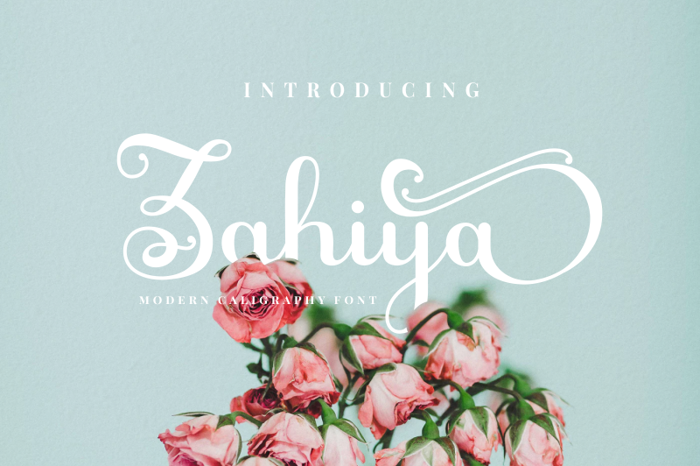 Zahiya Font poster