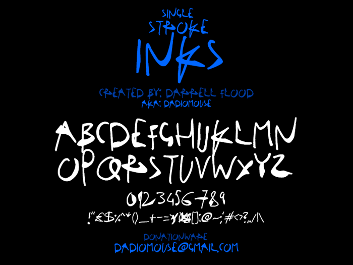 Single Stroke Inks Font poster