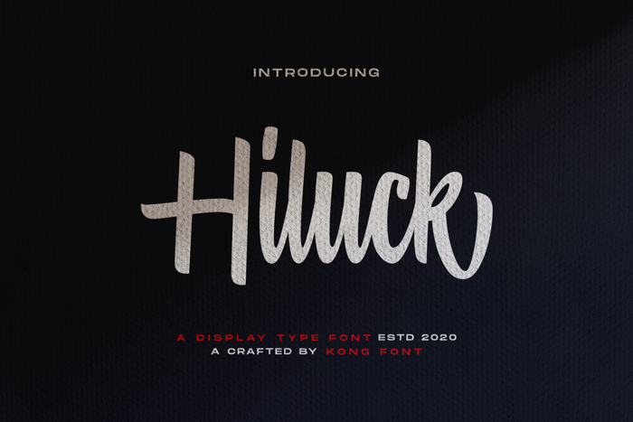 Hiluck Font poster