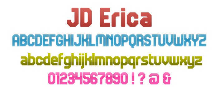 JD Erica Font poster