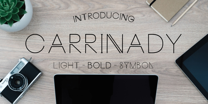 Carrinady Font poster