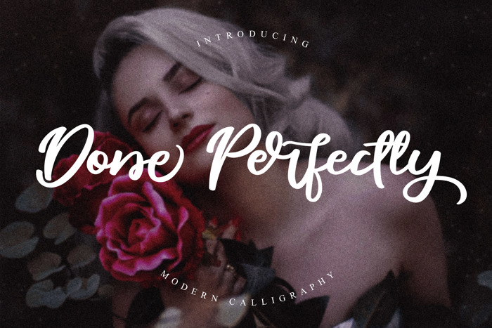 Done Perfectly Font poster