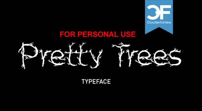 CF Pretty Trees Font poster