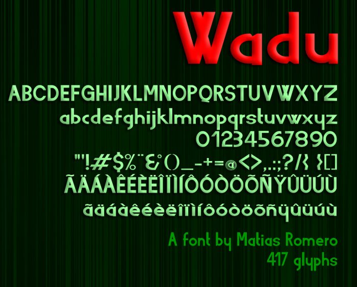 Wadu Font poster