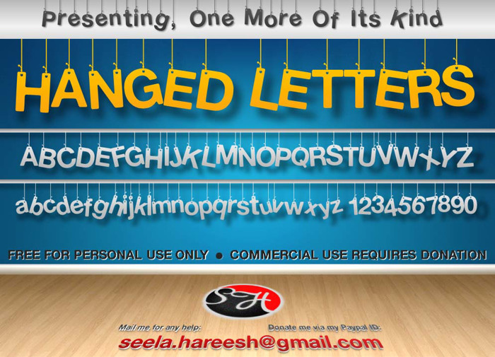 Hanging Letters Font poster