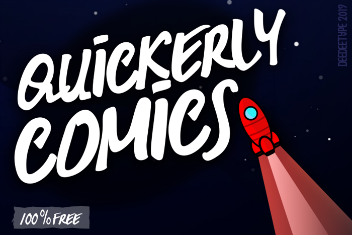 Quickerly Comics Font poster