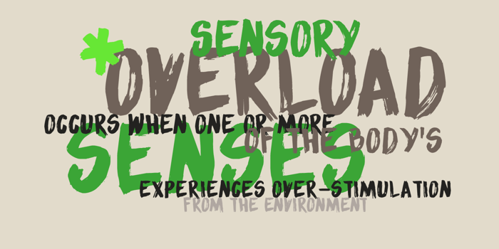 DK Sensory Overload Font poster