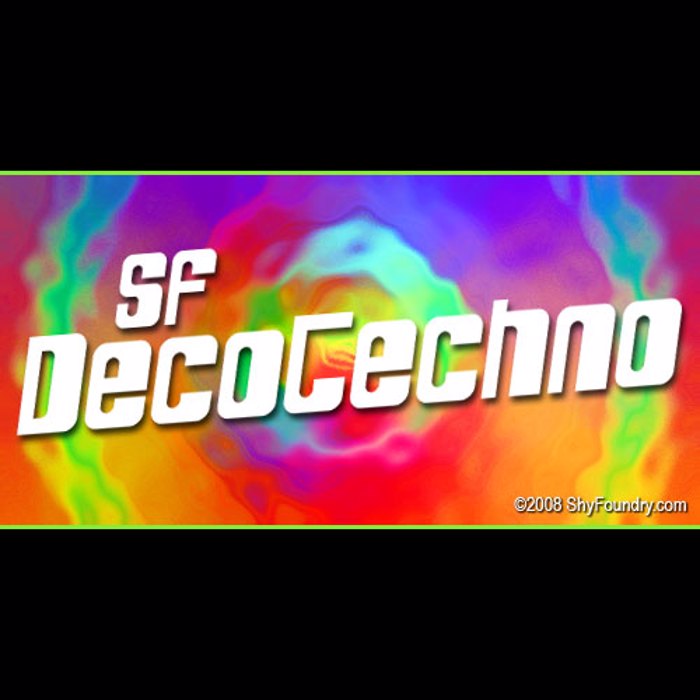 SF DecoTechno Font poster