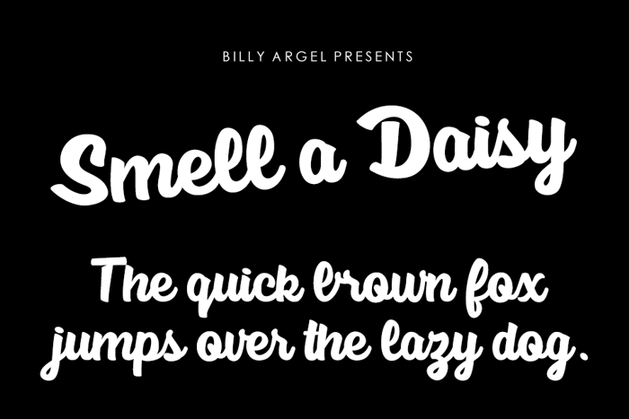 Smell a Daisy Font poster
