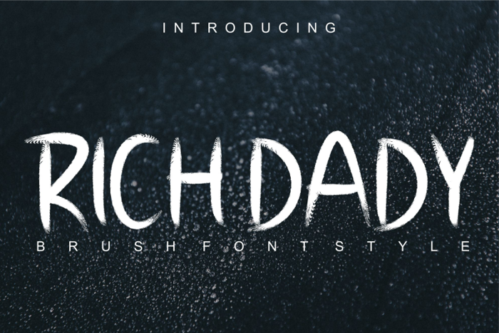 RICH DADY Font poster