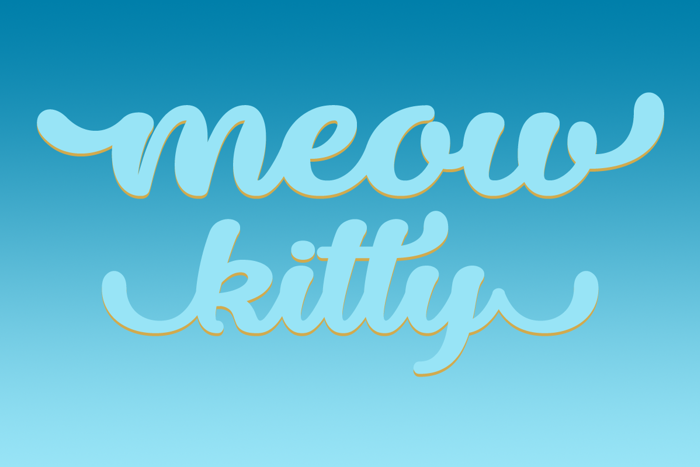 Dillon the Cat Font poster