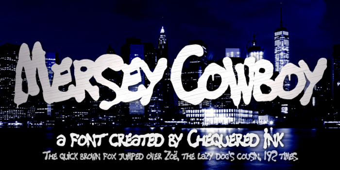 Mersey Cowboy Font poster