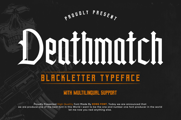 Deathmatch Font poster