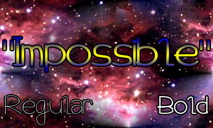Impossible Font poster