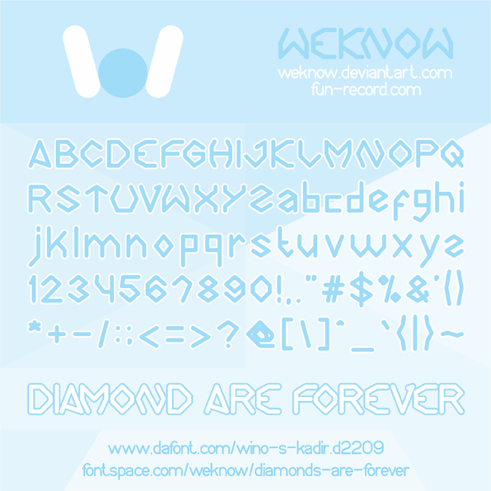 Diamonds are forever Font poster
