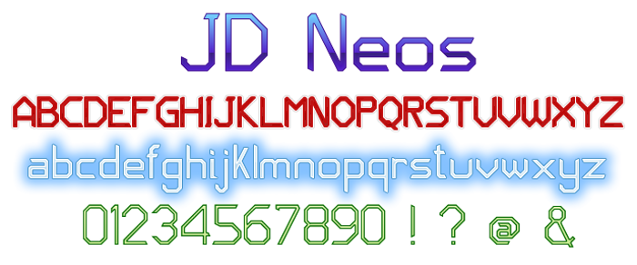 JD Neos Font poster