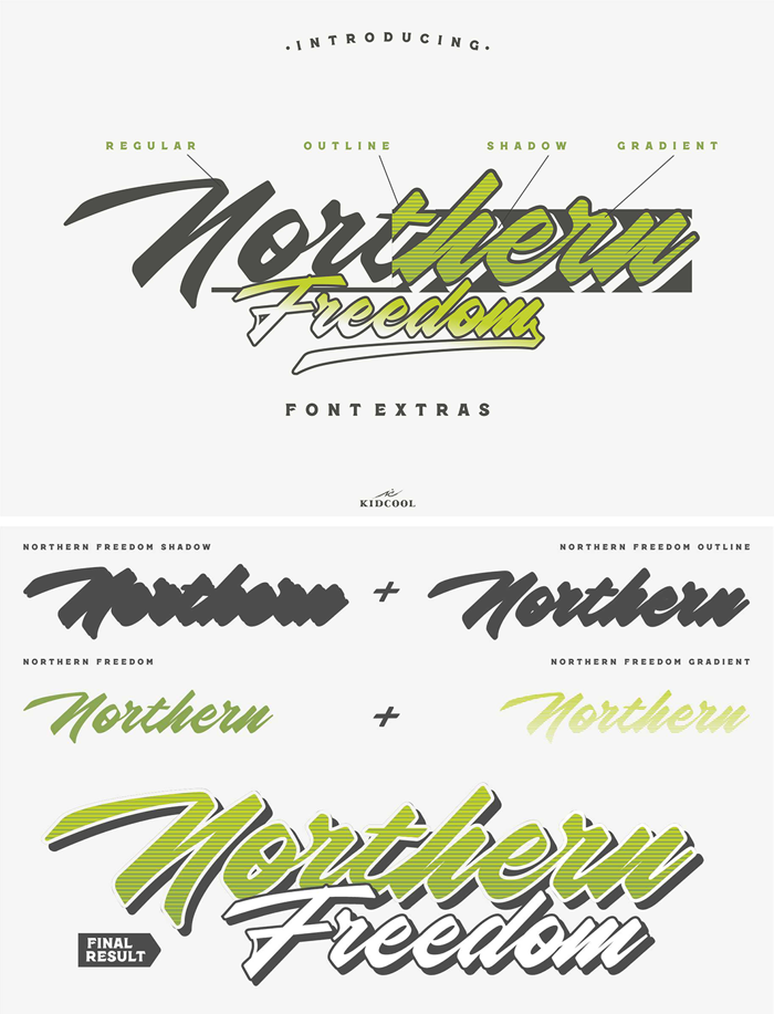 Northern Freedom Font poster
