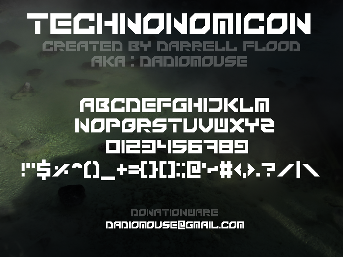 Technonomicon Font poster