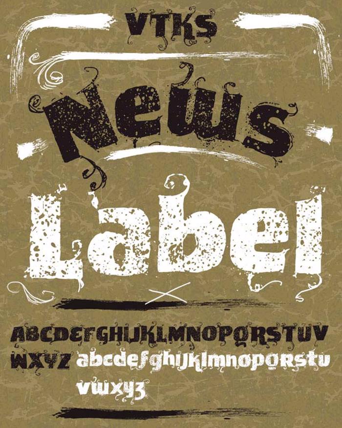 VTKS News Label Font poster