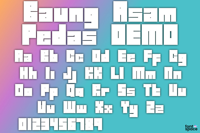 Baung Asam Pedas Font poster