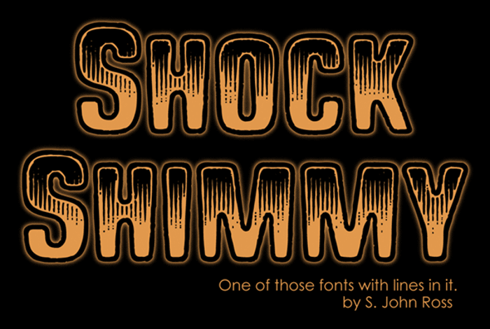 Shock Shimmy Font poster