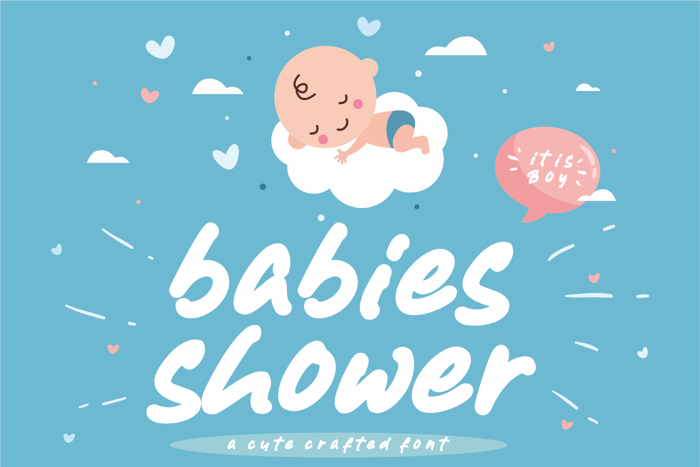 Babies Shower Font poster