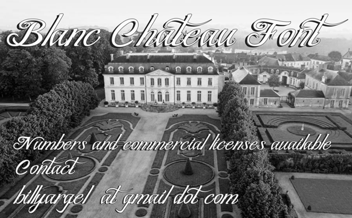 BLANC CHATEAU Font poster