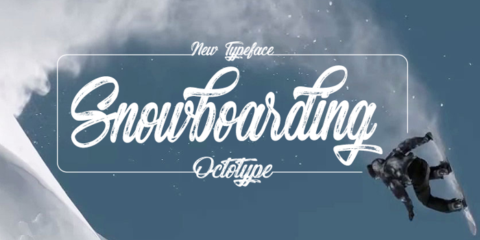 Snowboarding Font poster