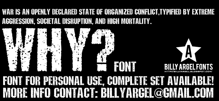 WHY Font poster