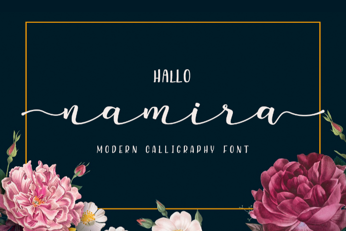 Namira Font poster