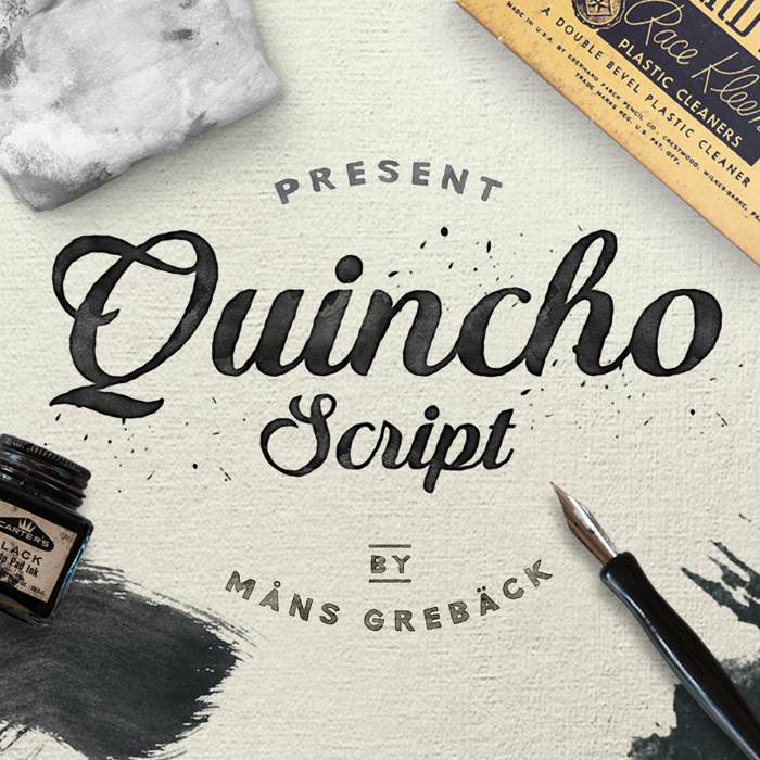 Quincho Script Font poster