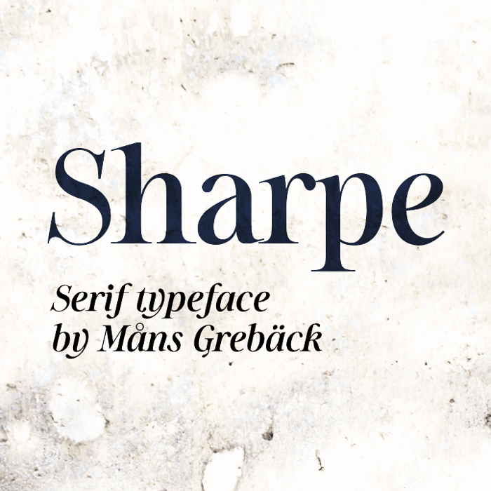 Sharpe Font poster