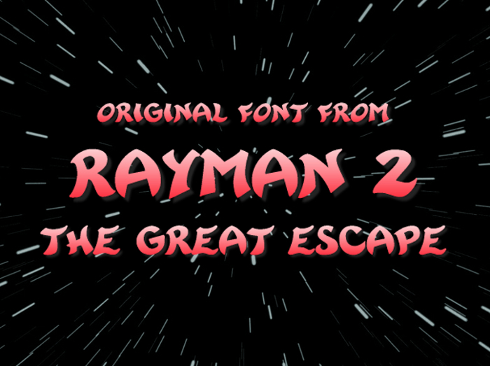 Rayman 2 Font poster