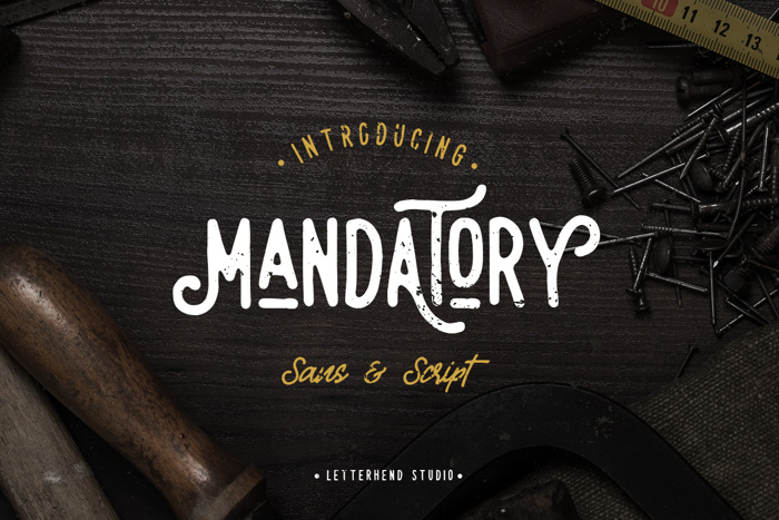 Mandatory Script Font poster