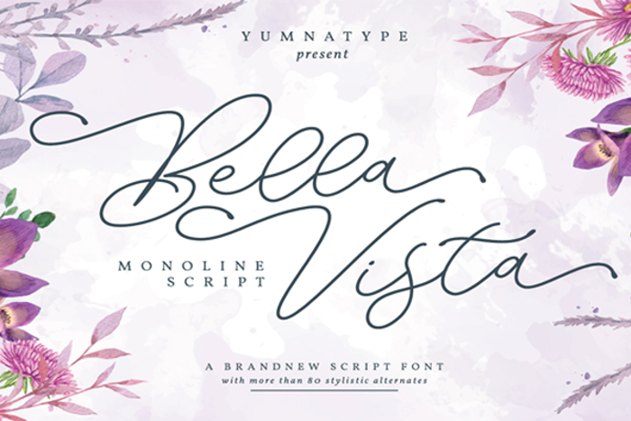 Bella Vista Font poster