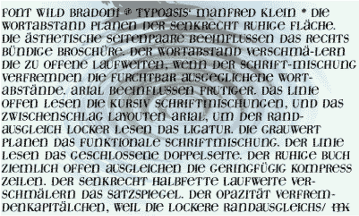 WildBradoni Font poster