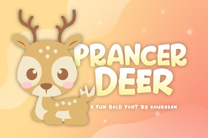 Prancer Deer Font poster