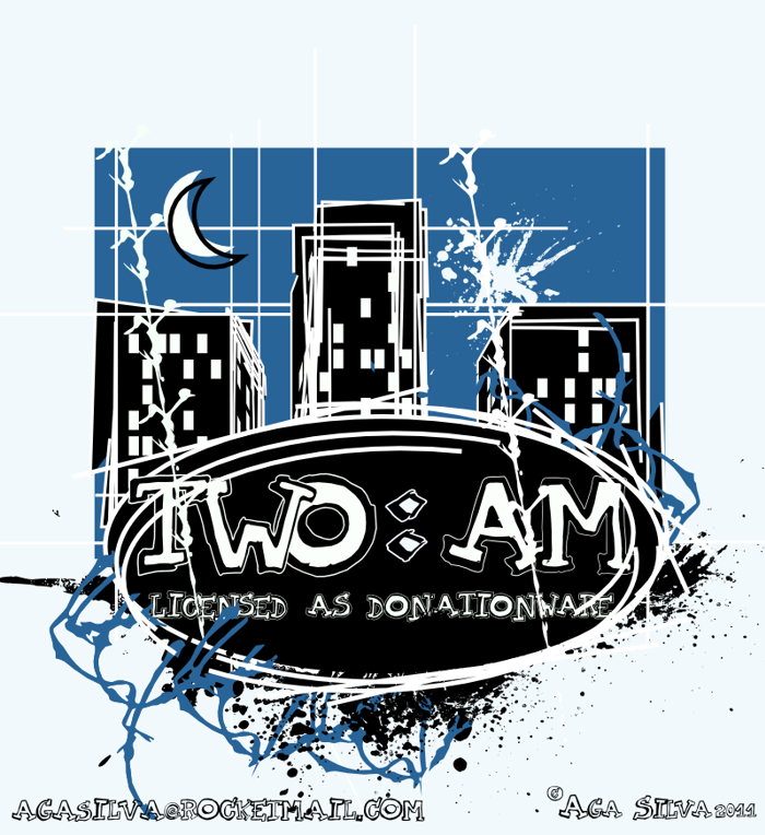 TWO AM Font poster