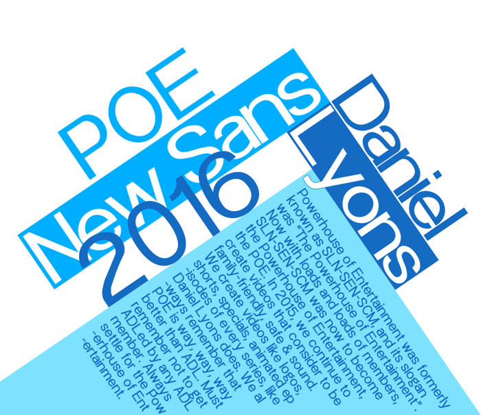 POE Sans New Font poster