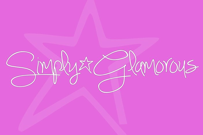 Simply*Glamorous Font poster