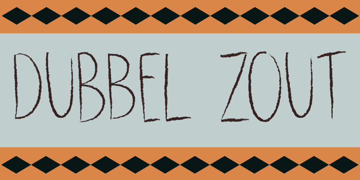 DK Dubbel Zout Font poster