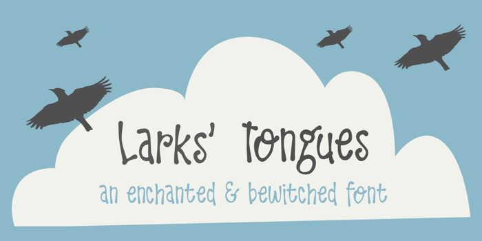 DK Larks Tongues Font poster