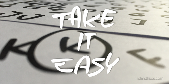 Take it Easy Font poster