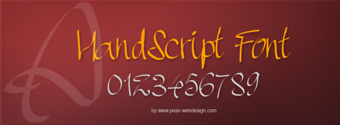 PWHandscript Font poster