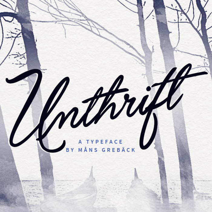 Unthrift Font poster