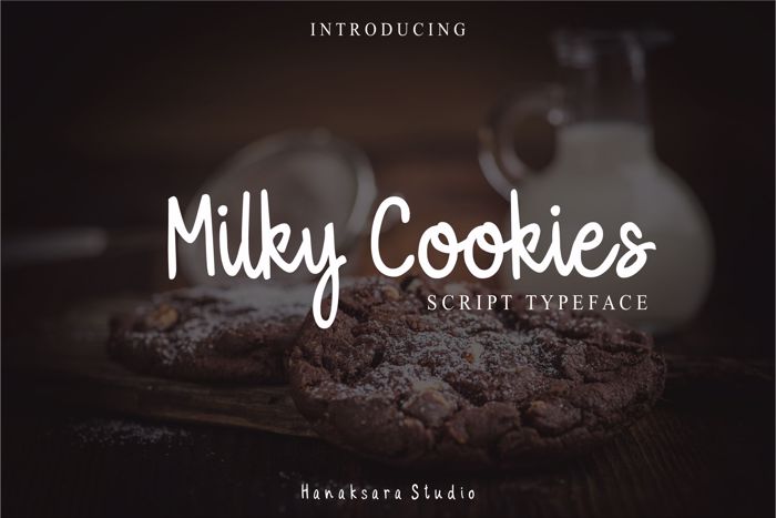 Milky Cookies Script Font poster