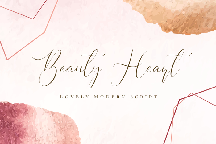 Beauty Heart Font poster