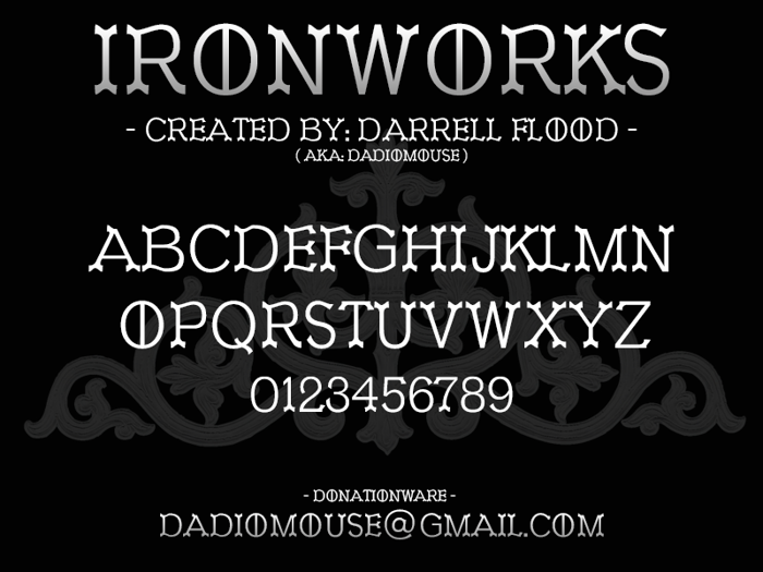 Ironworks Font poster