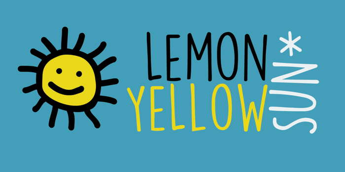 DK Lemon Yellow Sun Font poster